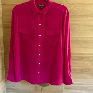 Tommy Bahama silk blouse. Size large. Pink